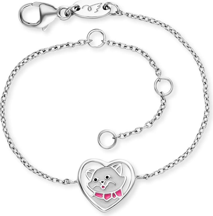 Produktbild Herzengel Armband Katze (12 cm, 925er Silber, Emaille)