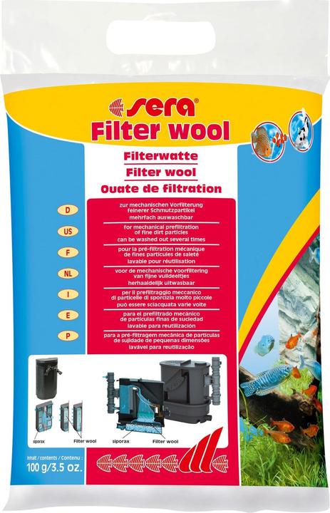 Produktbild Sera Filterzubehör Filterwatte, 100 g (Süsswasser, Salzwasser)
