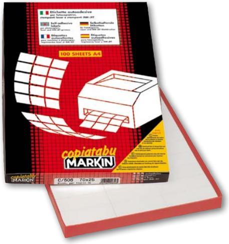 Actual product image Markin A464 self-adhesive label White Permanent Circle 200 piece(s)
