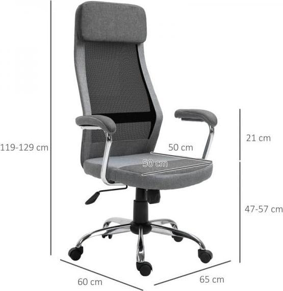 Immagine prodotto Vinsetto Sedia da ufficio ergonomica con schienale alto