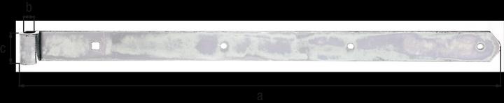 Produktbild GAH Ladenband Länge 600 x 13 x 40 mm Stärke 5 mm Stahl galv. verz. dickschichtpassiviert Ø 13 mm abge...