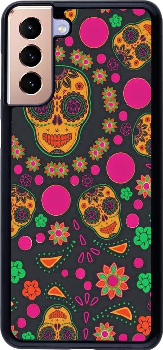 Actual product image PhoneLook Cover Halloween 22 colourful mexican skulls (Samsung Galaxy S21+ 5G)