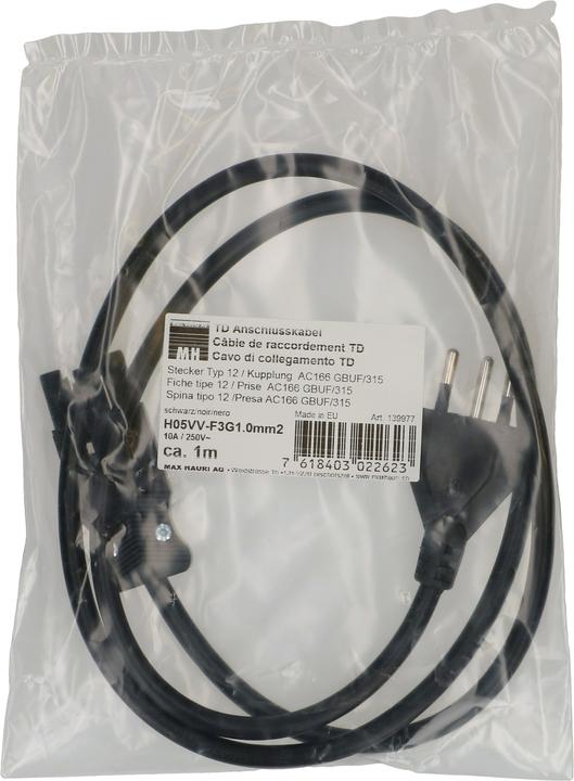 Image du produit Max Hauri Adels Câble de connexion TD H05VV-F3G1.0 Type 12 / AC 166 GBUF/315 (1.10 m)