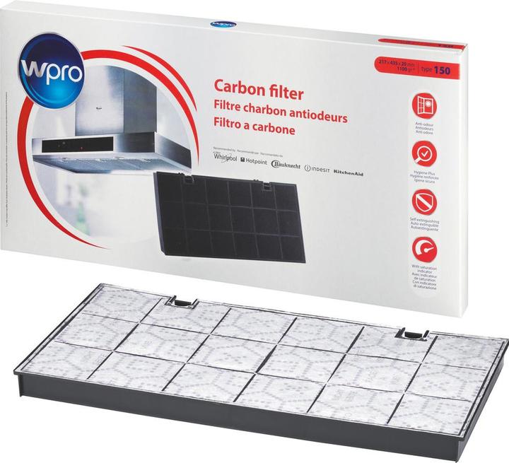 Produktbild Whirlpool GEWER wpro CHF150/1 - Dunstabzugshaubenzubehör/ Antibakterieller Aktivkohlefilter Typ15