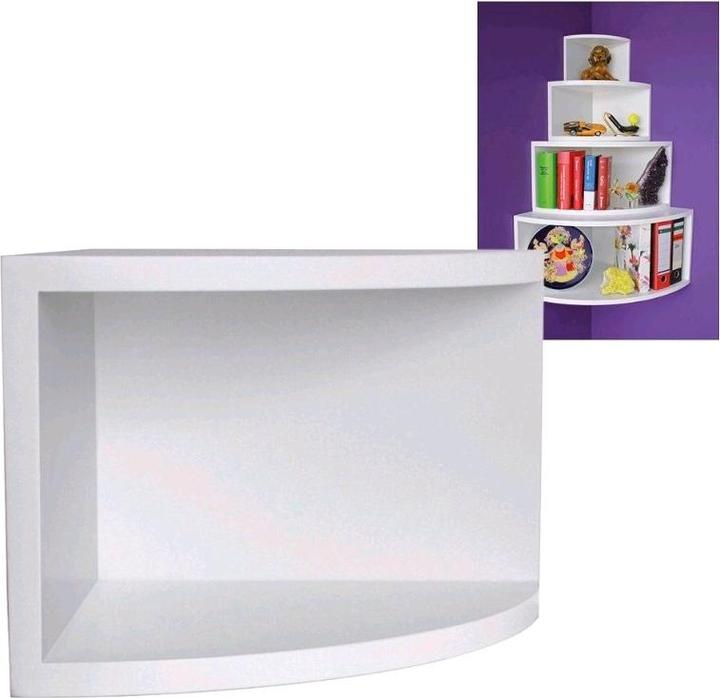 Actual product image Safe ShelfCornerBoard matt white50x50 cm (50 x 50 x 31 cm)