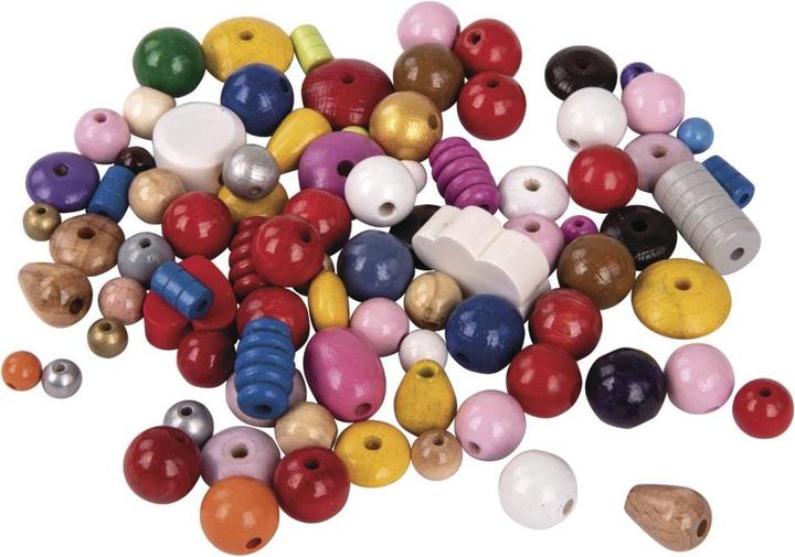 Actual product image Rayher Wooden beads coloured FSC 75g