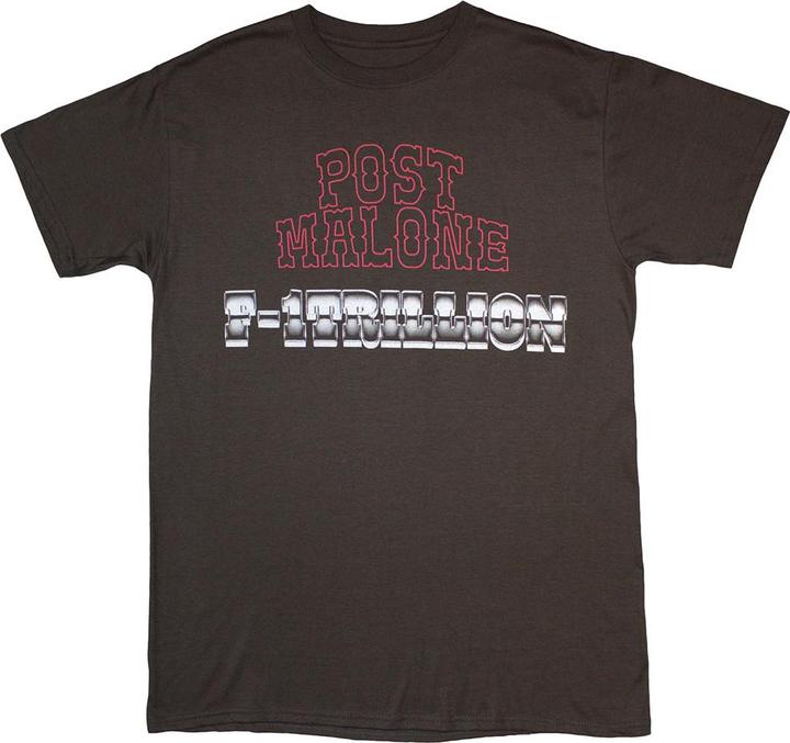 Actual product image Post Malone Unisex Adult F-1 Trillion Back Print T-Shirt (L)