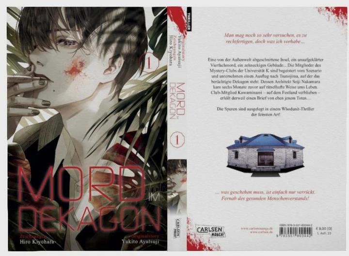 Immagine prodotto Mord im Dekagon 1 (Tedesco, Yukito Ayatsuji, Hiro Kiyohara, 2023)