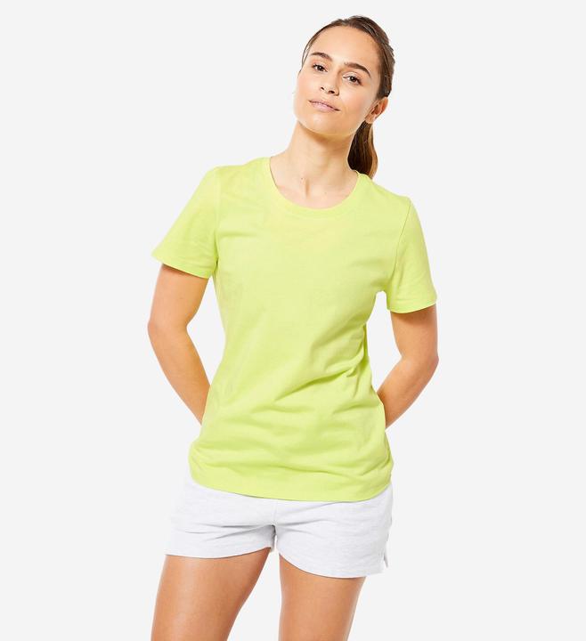Produktbild Domyos T-Shirt Damen - Essentials 500 gelb (XS)
