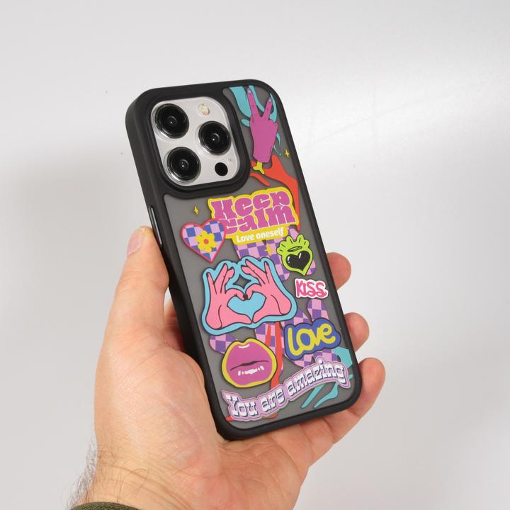 Immagine prodotto PhoneLook Copertura in gomma Blur Keep Calm trasparente (Apple iPhone 15 Pro)