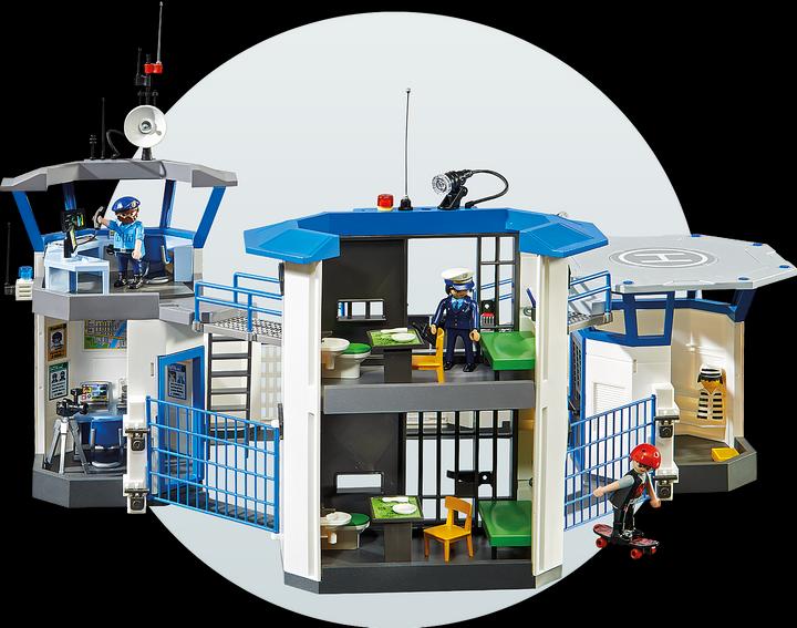 Immagine prodotto Playmobil Centro di comando della polizia internazionale con prigione (6919, Playmobil Città d'azione)