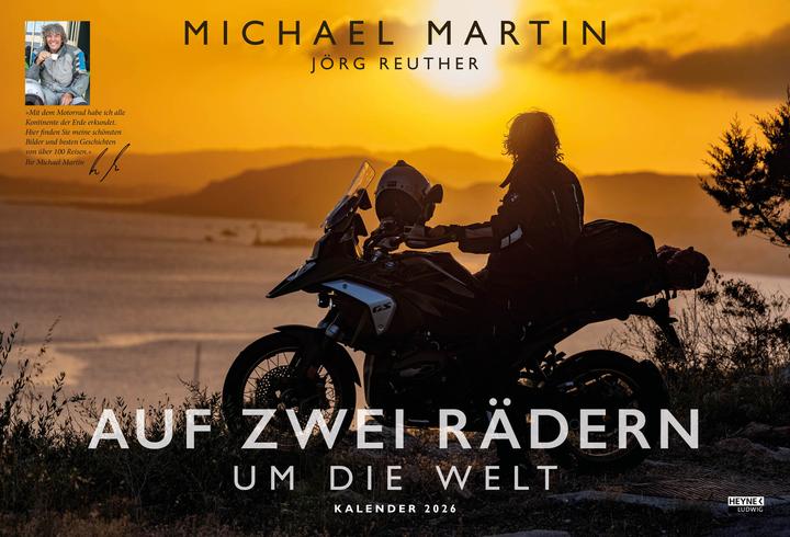 Image du produit Heyne Ludwig Le tour du monde en deux roues - Le calendrier des voyages en moto 2026 (Allemand)