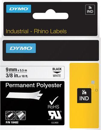 Produktbild Dymo RhinoPRO Polyester Labels (0.90 cm, Weiss)