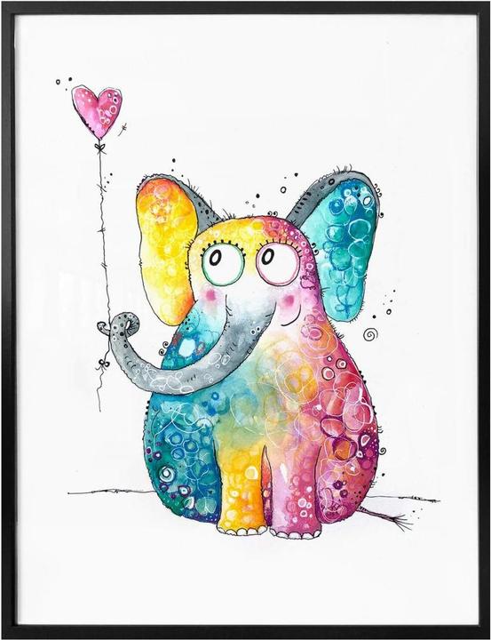 Immagine prodotto Trenddeko Elefante con cuore (30 x 40 cm)