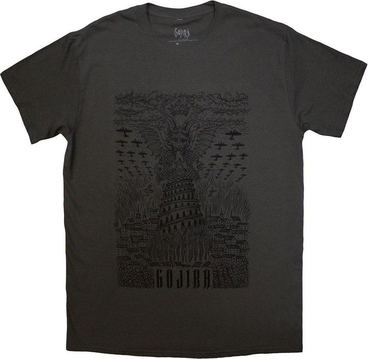 Actual product image Gojira Unisex Adult Demon Village T-Shirt (M)