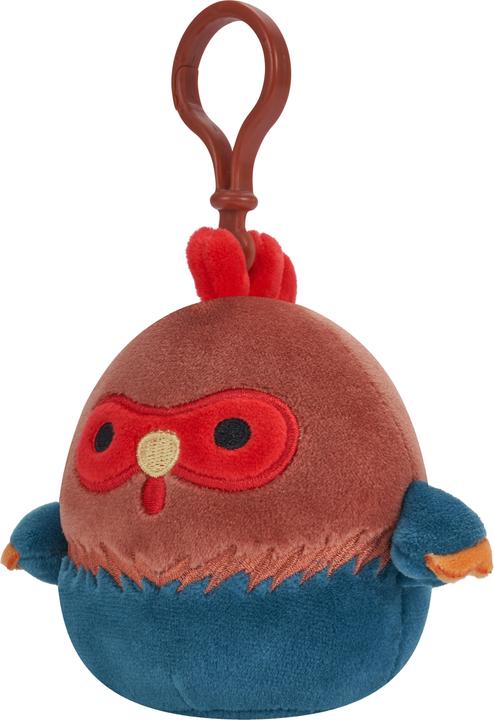 Squishmallows - Asst 9 cm P15 Clip On - Brown and Blue Rooster