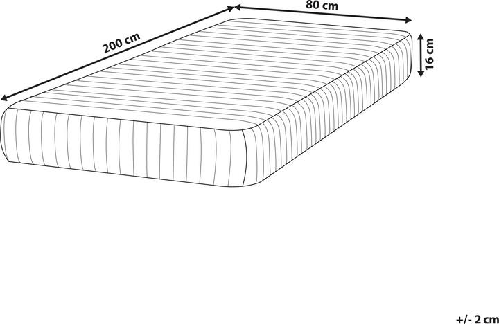 Image du produit Beliani Snoozy (80 x 200 cm, Noyau de printemps)