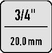 Produktbild Gedore 754-04 Aufsteckknarre 3/4" rechts (3/4", 1000 Nm)