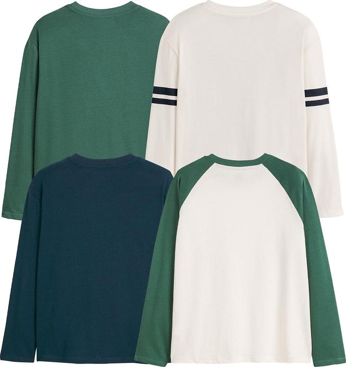 Immagine prodotto La Redoute Collections Confezione da 4 camicie a maniche lunghe in look campus (140)