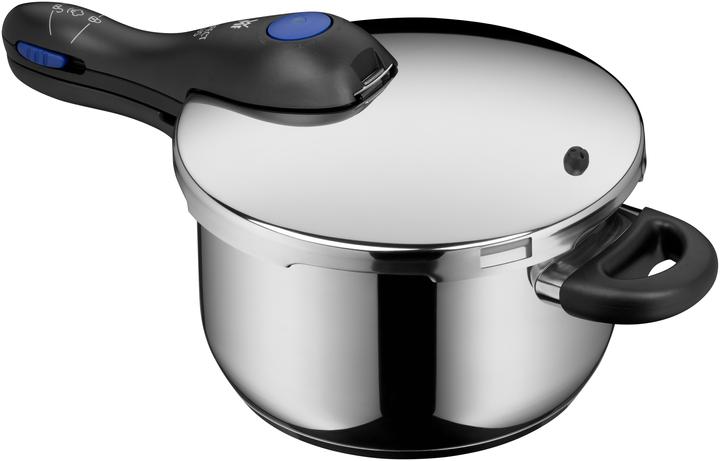 Produktbild WMF Schnellkochtopf 3tlg 4,5+3l grosses Kochsignal Perfect Plus Induktion (22 cm, Pfannenset + Topfset, Edelstahl)