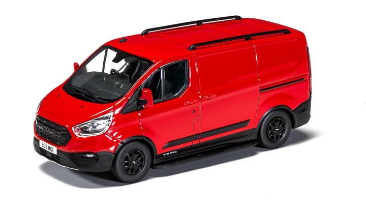 Actual product image Corgi Ford Transit Custom Trail race red