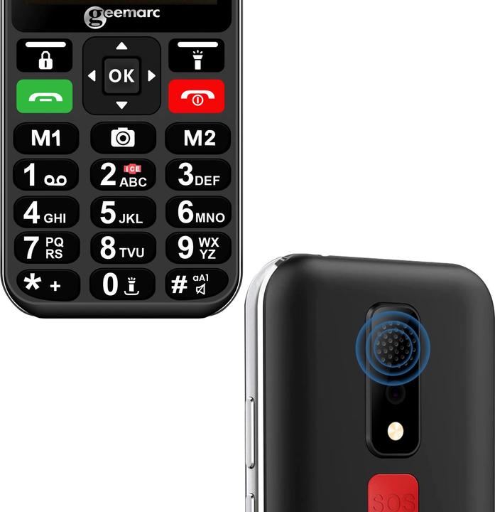 Produktbild Geemarc CL8600 Seniorenhandy 4G mit grossem Display und Kamera, schwarz (2.80", 4G)