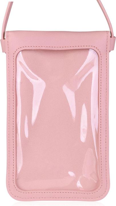 Actual product image Accentra Mobile phone bag LET'S CELEBRATE to hang around your neck, approx. 12 x 19cm, colour: pink, PU 6/48