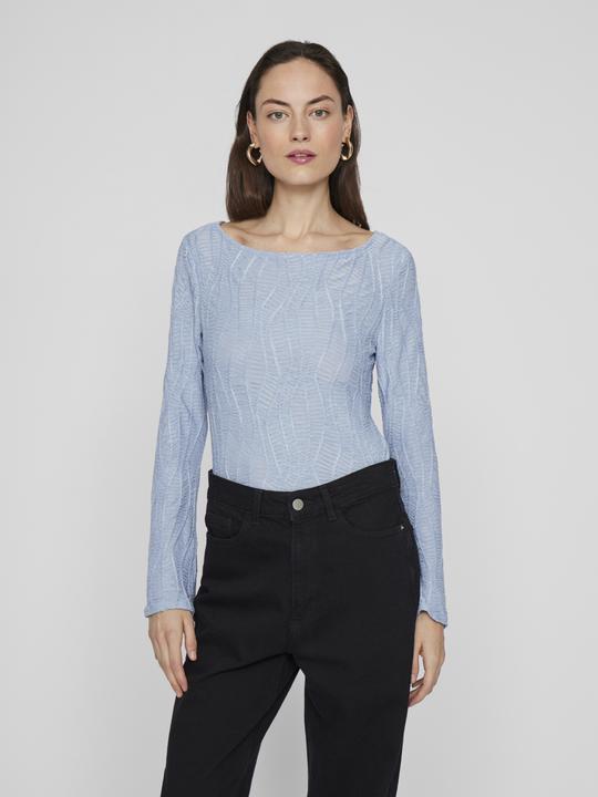 Actual product image Vila Boat-neck top with long sleeves (M)