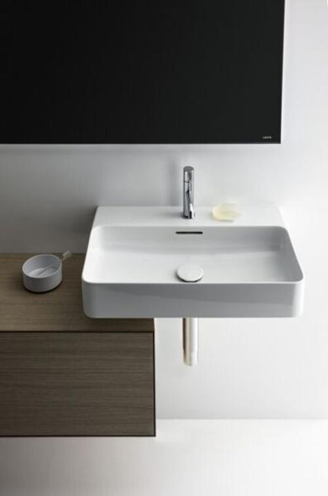 Actual product image Laufen VAL washbasin, undermount, 1 tap hole, with overflow, 600x420mm, H810283 (640 mm, 518 mm)
