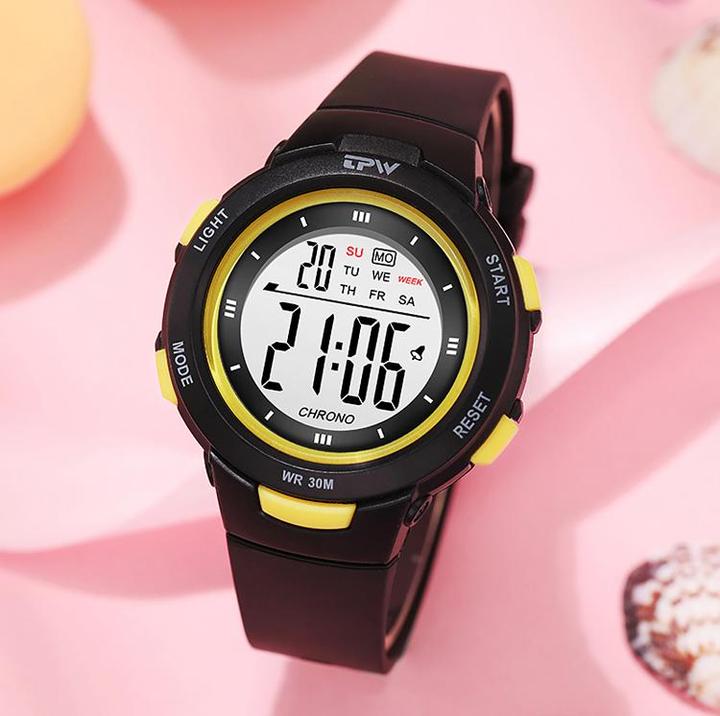 Image du produit VR Shinecon Montre pour enfant à affichage numérique, modèle Exia Noir (Montre numérique)