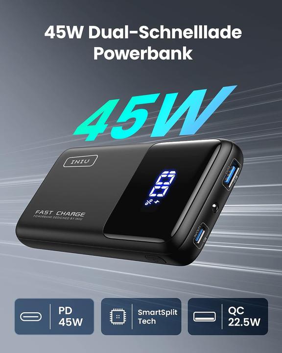 Image du produit INIU Petit mais puissant (15000 mAh, 45 W, 45 Wh)