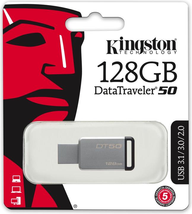 Actual product image Kingston DataTraveler 50 (128 GB, USB-A, USB 3.1)