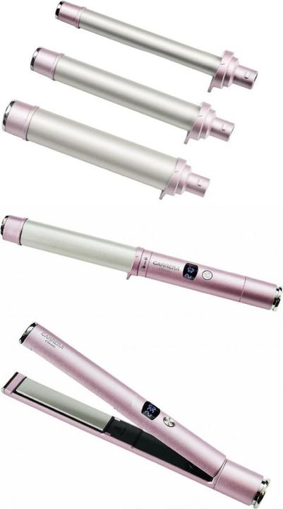 Immagine prodotto Carrera Set classico di piastra e arricciacapelli 3in1, rosa chiaro (Piastra per capelli)