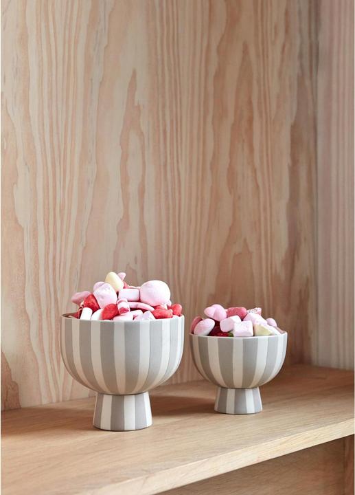 Actual product image Oyoy Decorative Bowl Toppu Clay Ø 15 cm, Grey/White (18.5 x 21 x 21 cm)