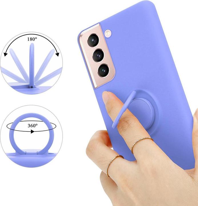 Productafbeelding Cadorabo TPU Vloeibare Ring Silicone Hoesje (Samsung Galaxy S21 5G)