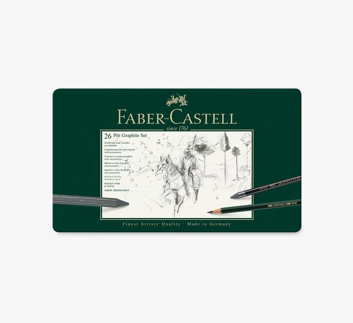 Image du produit Faber-Castell Set Pitt Graphite (2H, 4B, 6B, 3B, HB, 2B, 26 x)