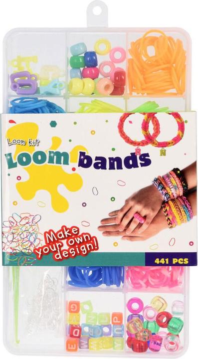 Immagine prodotto Loom Bands Nastri del telaio in scatola di custodia, 441 pezzi. (Elastico per capelli)