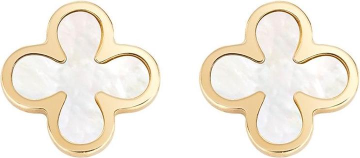 Amen Mother of Pearl Flower Ohrstecker (Silber 925)