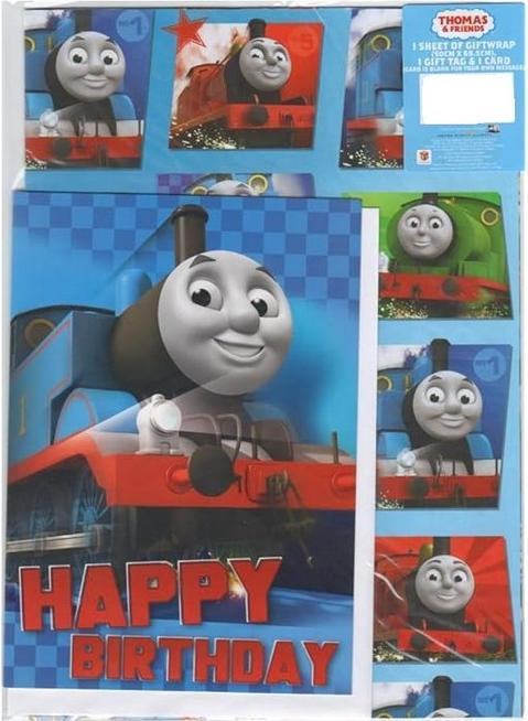 Produktbild Thomas & Friends Geschenkpapier und Grusskarte Set Karton (1 Stk.)