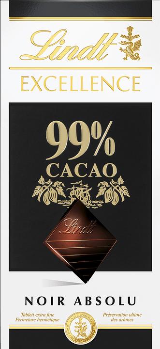 Immagine prodotto Lindt Tavoletta di cioccolato fondente Excellence al 99% di cacao (50 g)