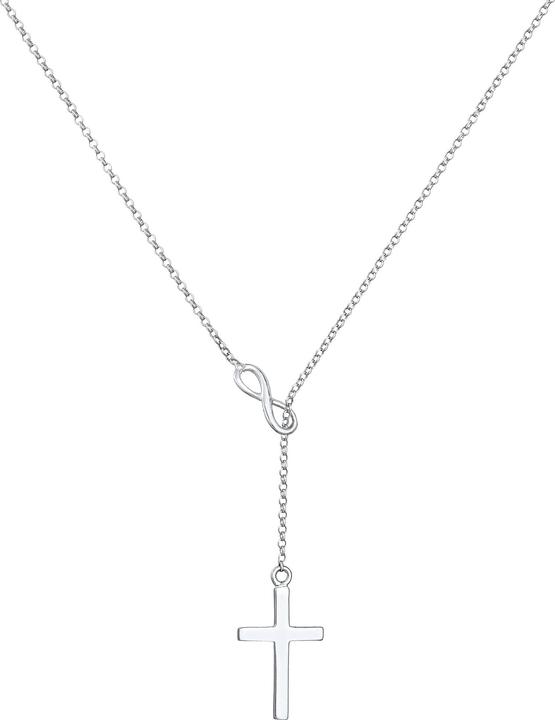 Immagine prodotto Elli Y-Kette mir Kreuz Infinity Symbol (Argento, 45 cm)