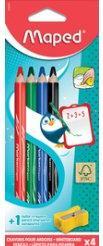 Produktbild Maped - Whiteboard-Marker MARKER'PEPS 100% FSC Holz x4 + Anspitzer (4 x)