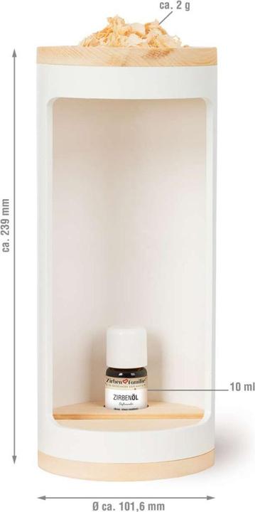 Actual product image ZirbenFamilie Nightholder WHITE