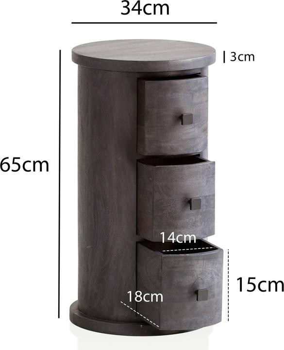 Immagine prodotto Wohnling Credenza (34 x 34 x 65 cm)