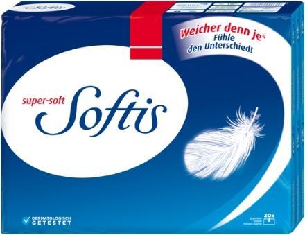 Actual product image Softis Regina Super Soft, hygiene handkerchiefs, 30 pieces