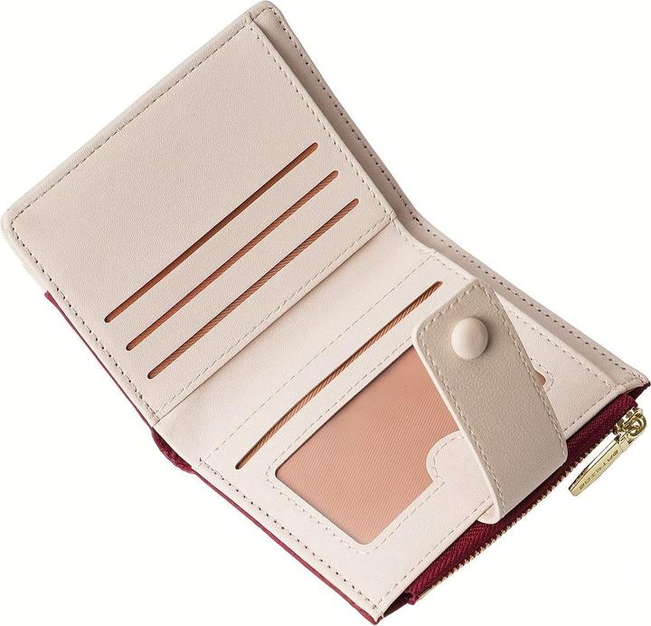 Image du produit Only-Bags.Store Neue gesteppte Brieftasche mit Reissverschlusstasche und Schnallenverschluss, perfekt für Geschenke