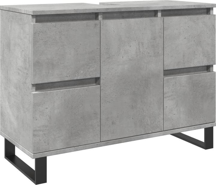 Produktbild VidaXL Waschbeckenunterschrank Unterschrank Badschrank Betongrau Holzwerkstoff (80 x 33 x 60 cm)
