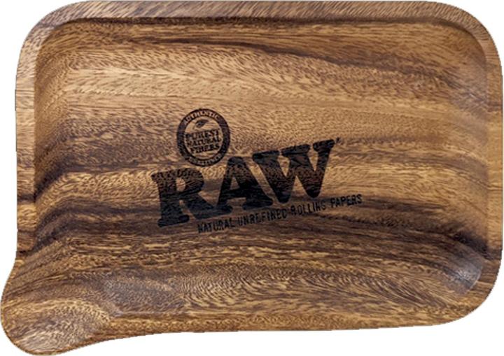 Actual product image RAW Rolling Tray M Wooden with Pour-out 175 x 275mm