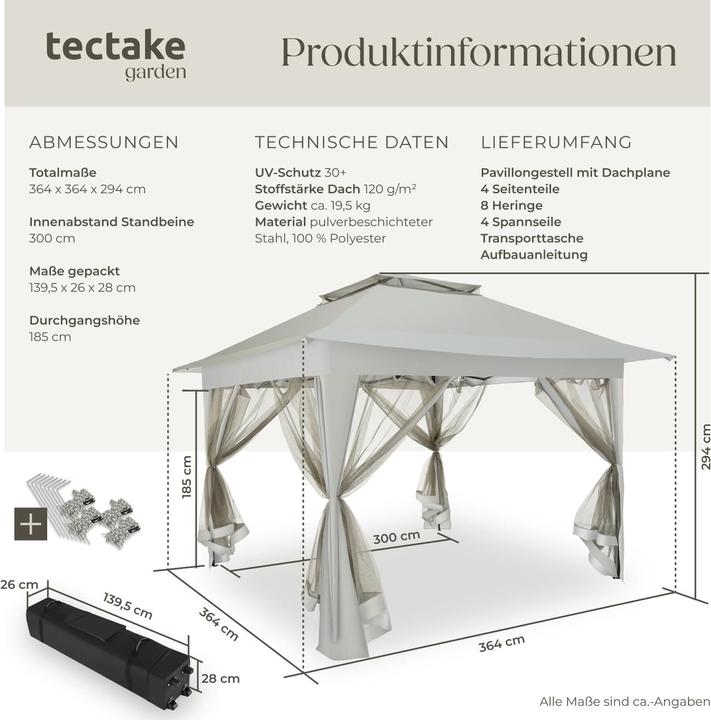 Image du produit tectake Carabobo (364 cm, 364 cm)