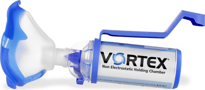 Actual product image PARI antistatic pre-chamber with soft adult mask and one-handed operating aid